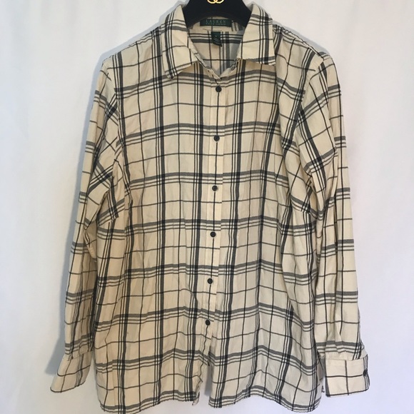 Ralph Lauren Tops - Ralph Lauren Plaid Buttoned Down Shirt